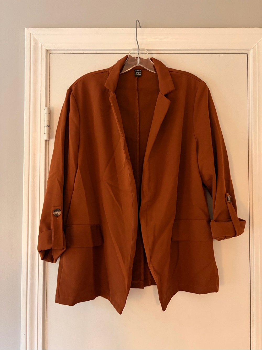 Rust Open-Front Blazer
